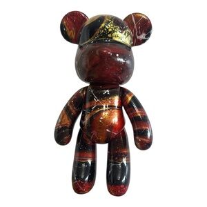 Vibrant Abstract Bear Art Sculpture
